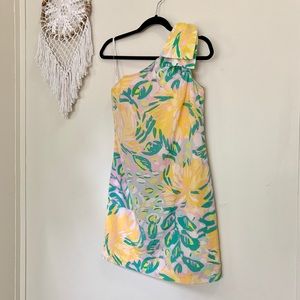 Lilly Pulitzer Chloe One Shoulder Silk Blend Dress